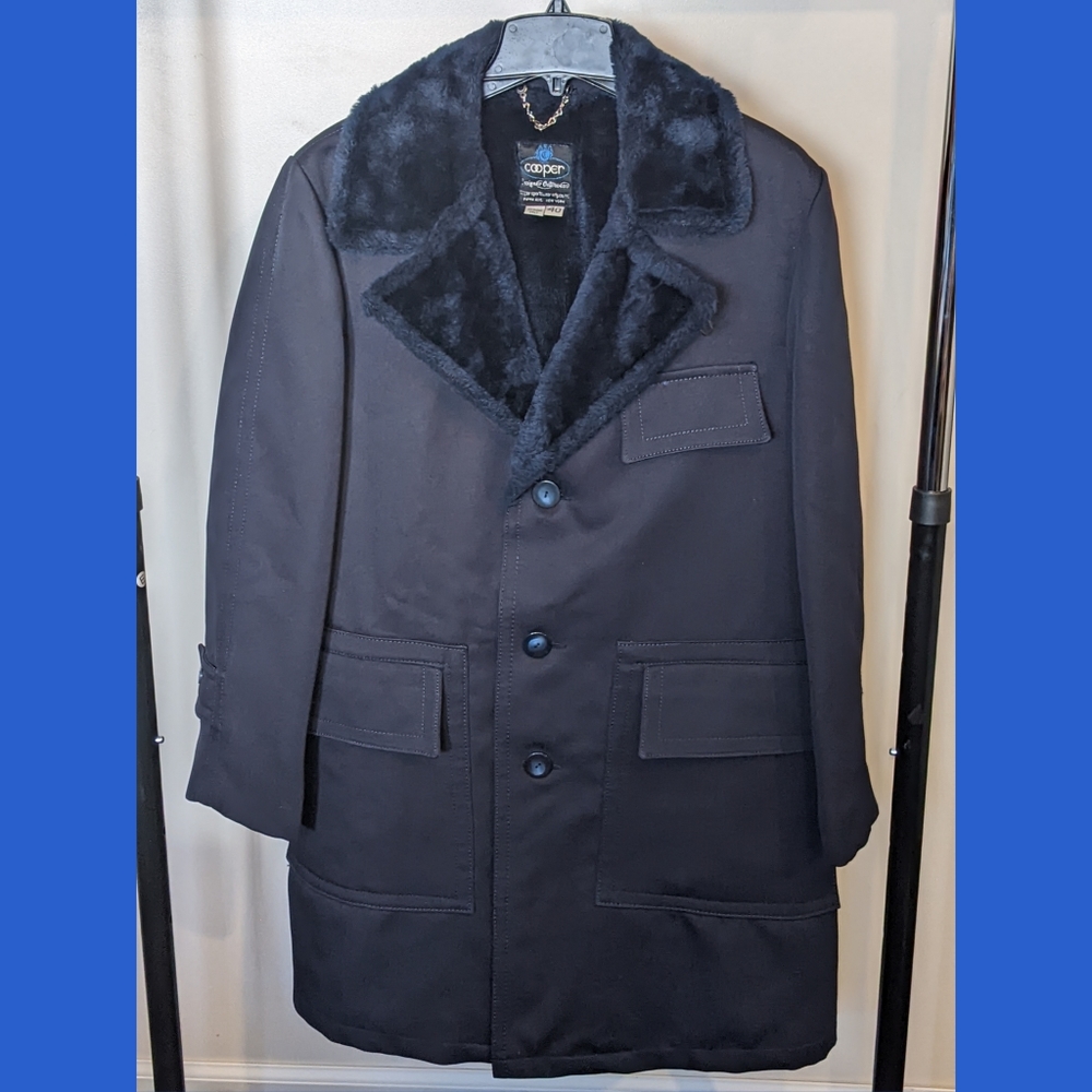 Men's Cooper Designer Outerwear Faux Fur Lined Overcoat